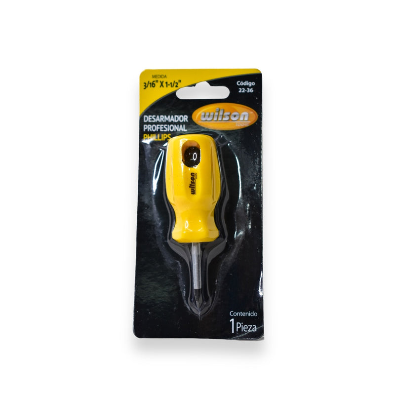 Desarmador Wilson 22-36 | Punta Philips (Cruz) | 3/16" x 1-1/2"