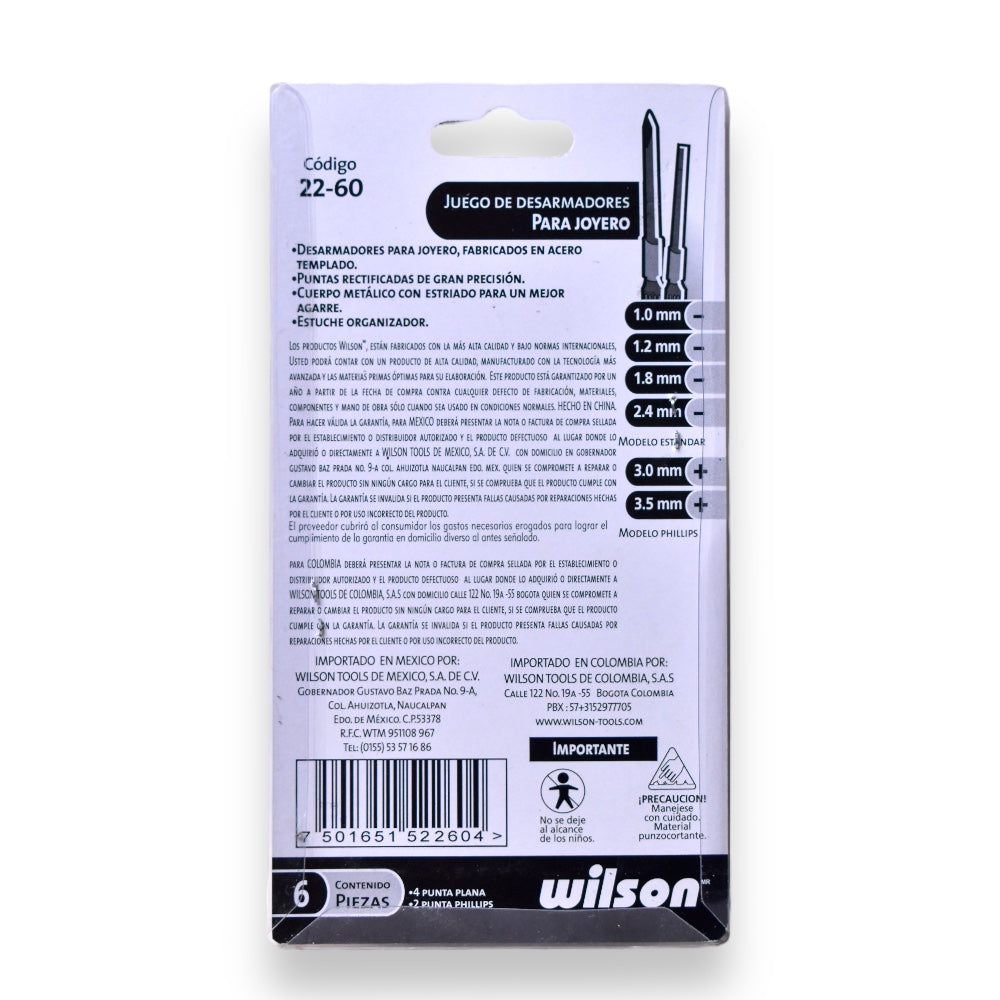 Kit de Desarmadores Tipo Joyero Mixto, 6 pzs