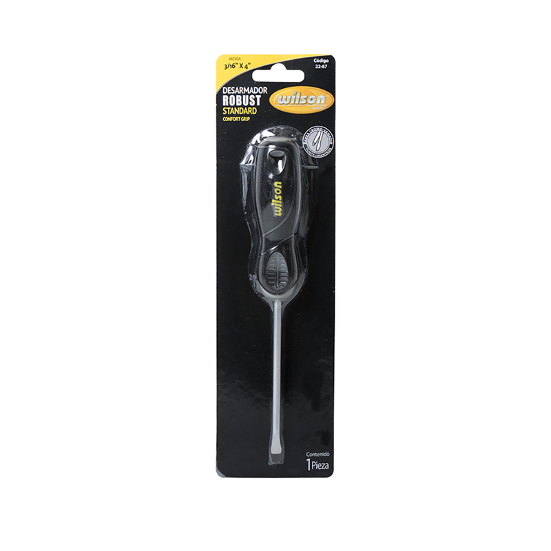 Desarmador Plano Robust 3/16", 1/8" x 4", 6" - Estándar 3/16 x 4”