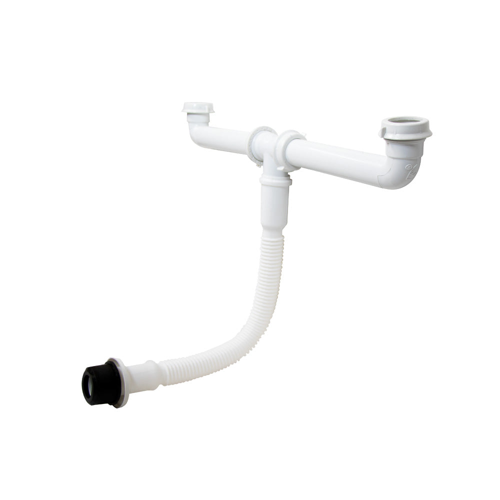 Cespol de PVC Salida Doble Tarja - Céspol Practik