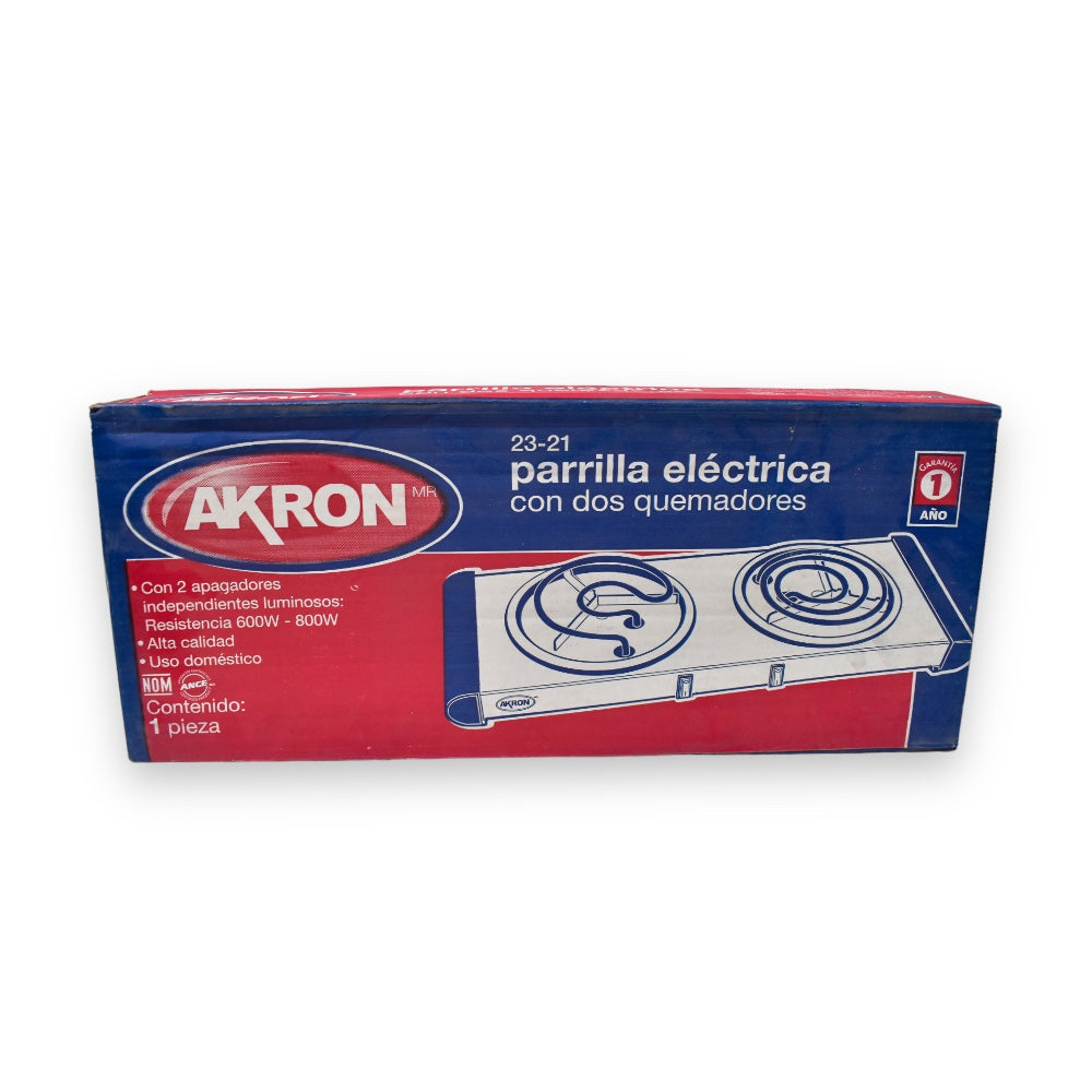 Parrilla Eléctrica de 2 Quemadores