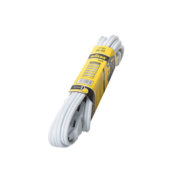 Extensión Eléctrica 1.5, 1.8, 2.7, 3.6, 4.6, 6.1 mts en Blanco y Café - Blanco, 1.8mts