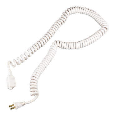 Extensión Eléctrica en Espiral Uso Doméstico de 3 y 6 mts - 6.1 Mts/Blanca