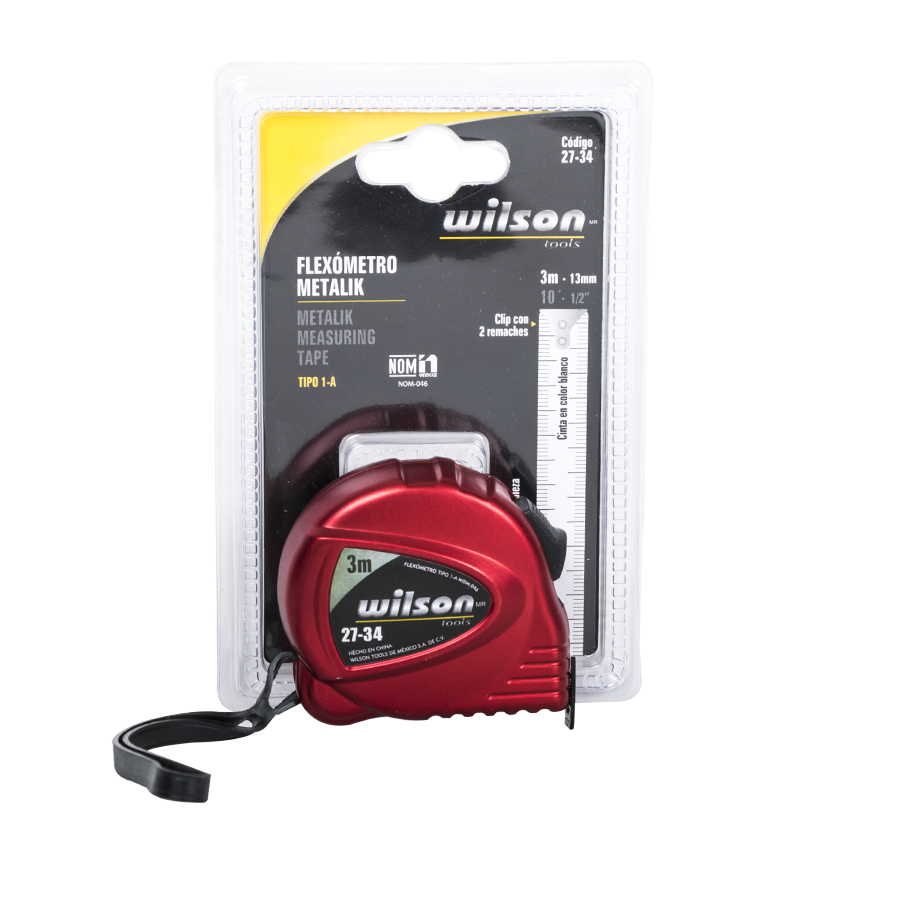 Flexómetro Metalik 3mts, 5mts y 8mts - 3m x 13mm / 1/2”