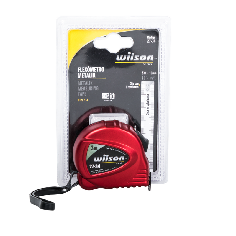Flexómetro Metalik 3mts, 5mts y 8mts - 3m x 13mm / 1/2”
