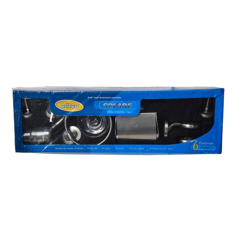 Accesorios para Baño | Wilson | 28-48 |  Cromado/Satinado | 6 pzas | Mod. Solare