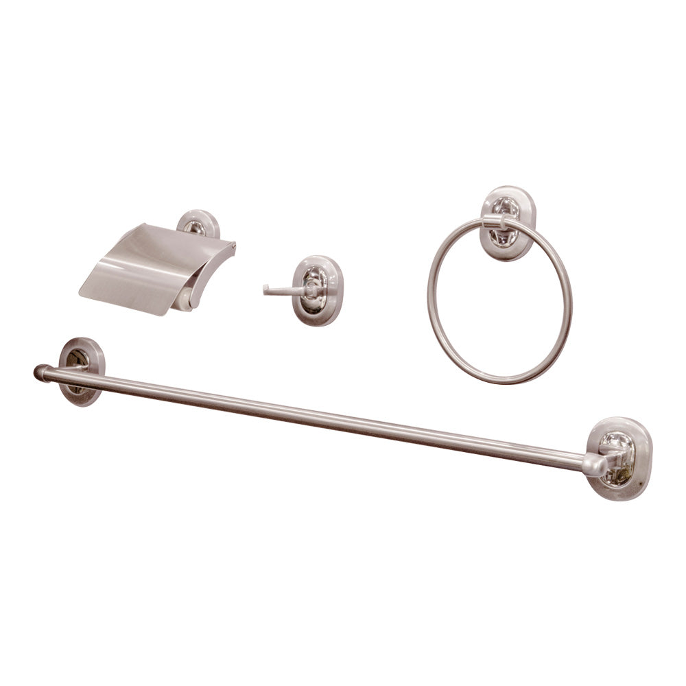 Accesorios para Baño Wilson 28-54 |  Cromado/Satinado | 4 pzas | Modelo Solare