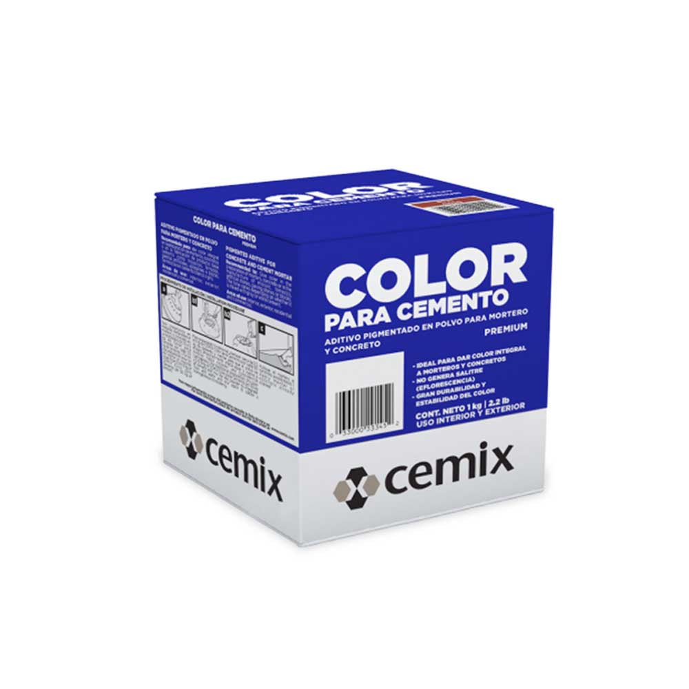 Color para Cemento Rojo Óxido y Celeste, 1 Kg - Rojo Óxido