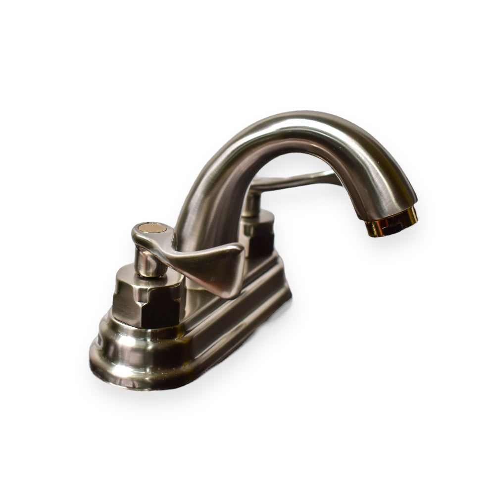 Mezcladora para Lavabo 4” Mod. Michelangelo Cromo y Satinado - Satín Níquel