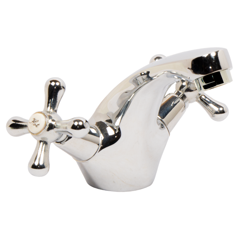 Mezcladora para Lavabo Monoblock Doble | Wilson | 39-20 | Mod. Centurio Cromada