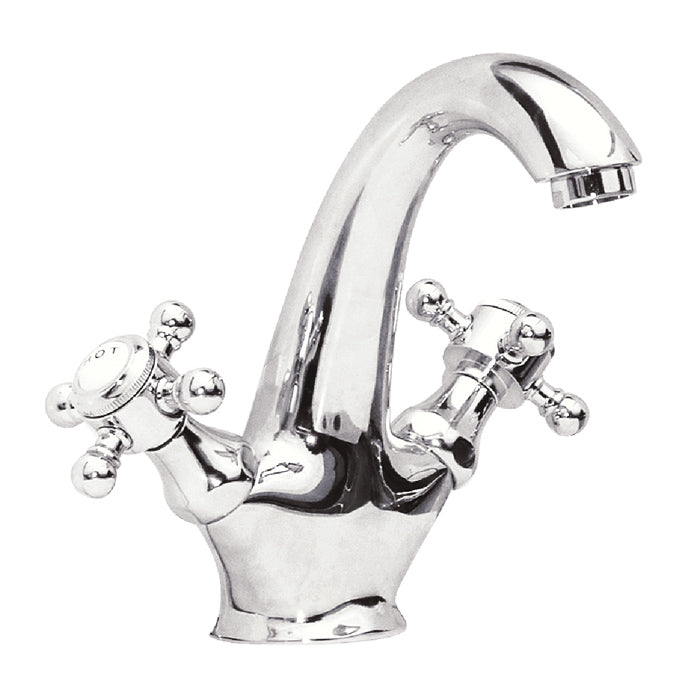 Mezcladora para Lavabo de Monoblock Doble Comando 4” Mod. Dali