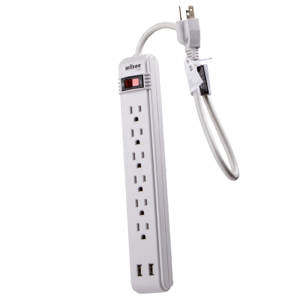 Barra Multicontacto Wilson 40-70 | con 6 Salidas y 2 puertos USB