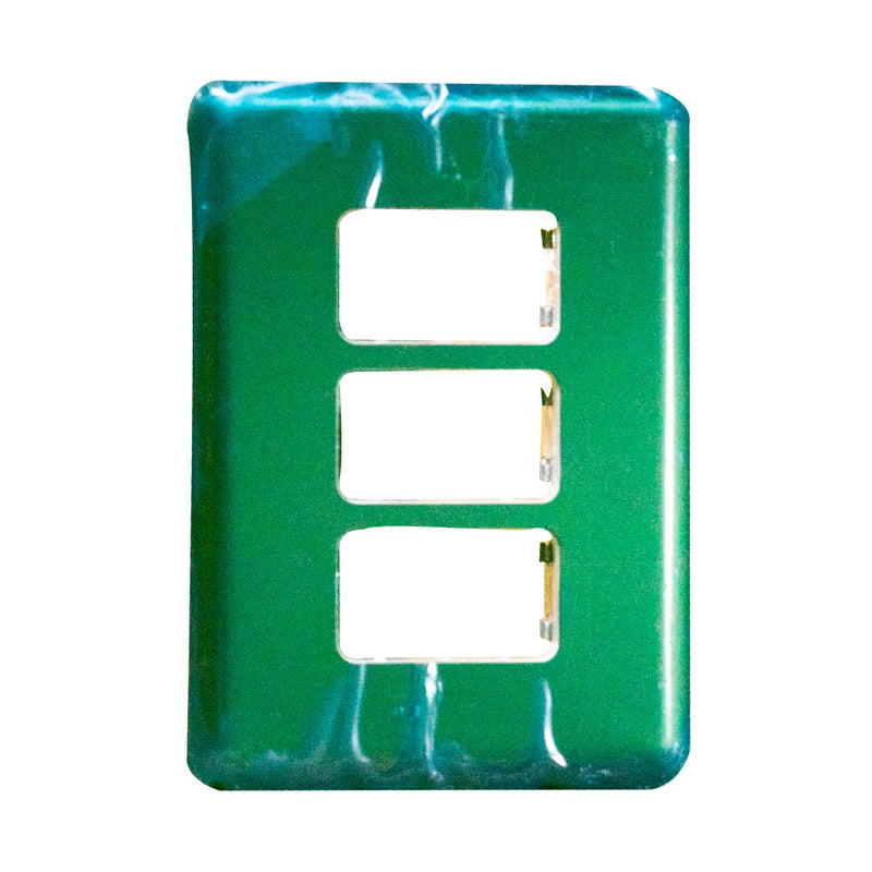 Placa de Apagador Aluminio Bronce - 3V Serie Puma