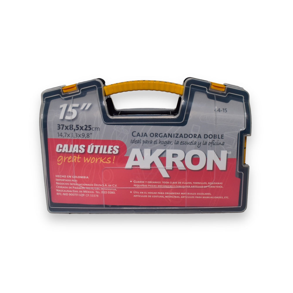 Caja Organizadora de Herramientas Akron 44-15 | con Doble Tapa