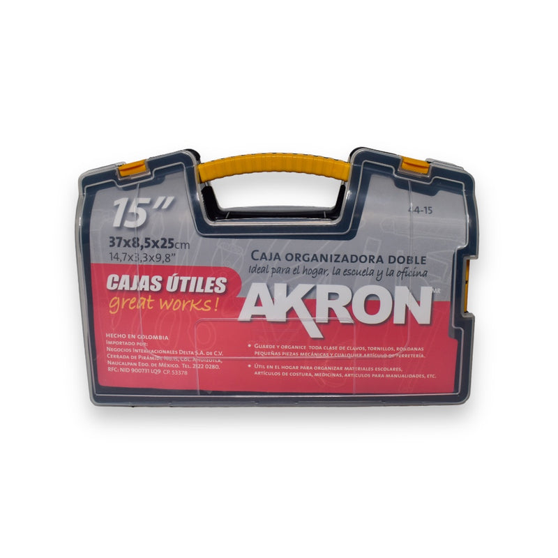 Caja Organizadora de Herramientas Akron 44-15 | con Doble Tapa