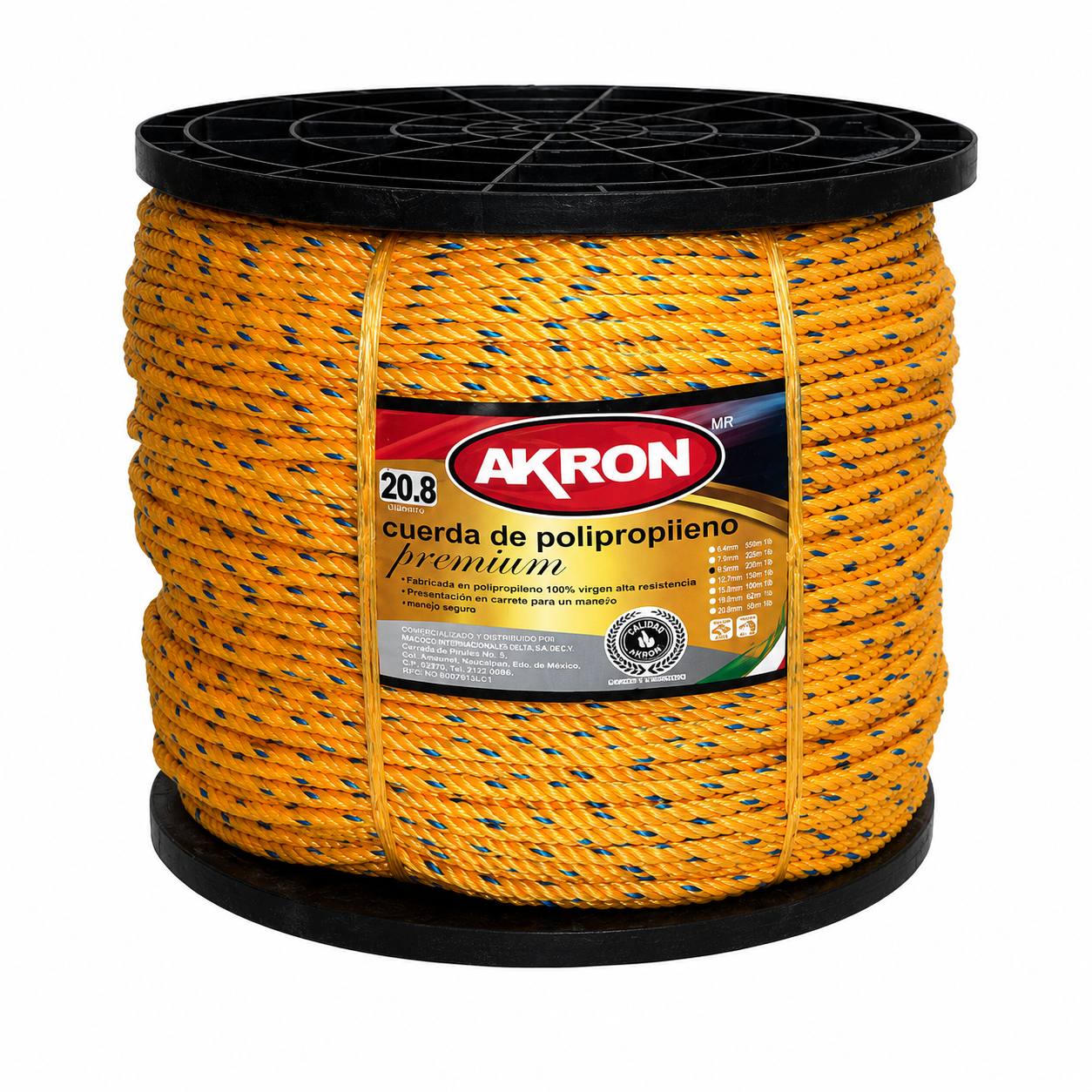 Cuerda de Polipropileno Premium Akron 44-57 |100% Virgen| 8mm |5/16