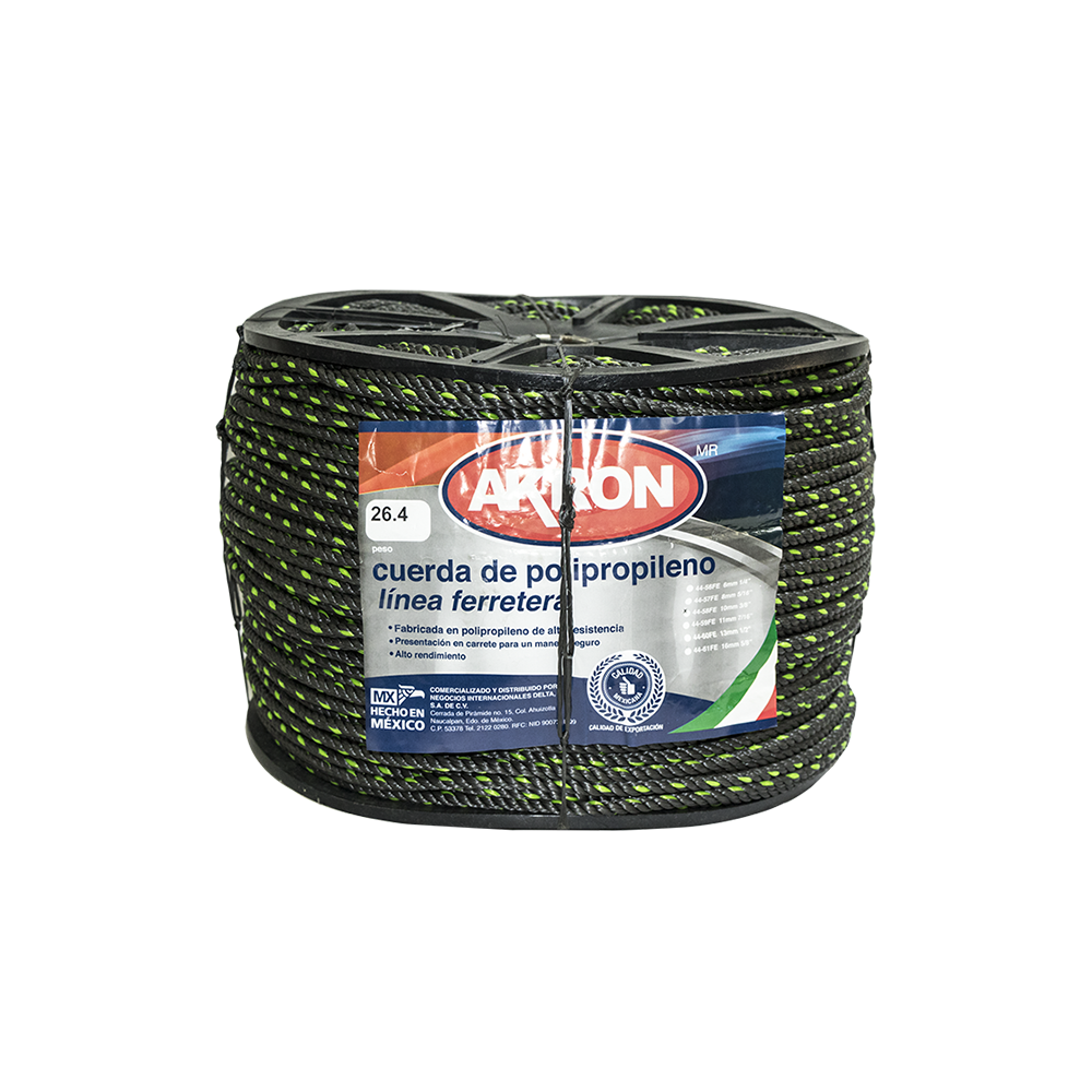 Cuerda de Propileno Akron 44-58FE | Línea Ferretera | 10mm | 3/8"