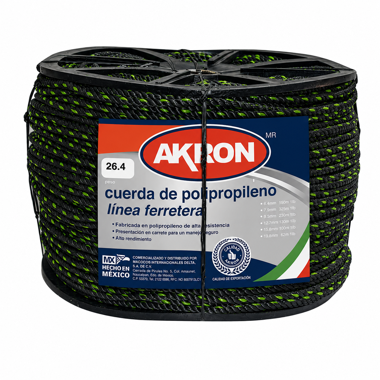 Cuerda de Polipropileno Akron 44-58FE | Línea Ferretera | 10mm | 3/8"