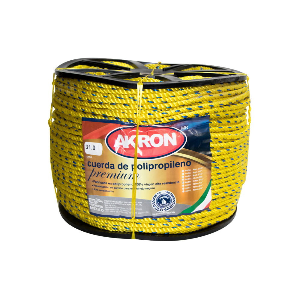 Cuerda de Polipropileno Premium Akron 44-59 | 100% Virgen | 11mm | 7/16"