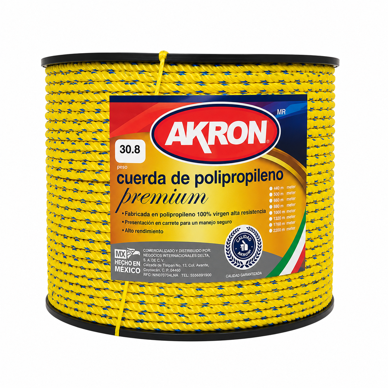Cuerda de Polipropileno Premium Akron 44-60 |  100% Virgen | 13mm | 1/2"