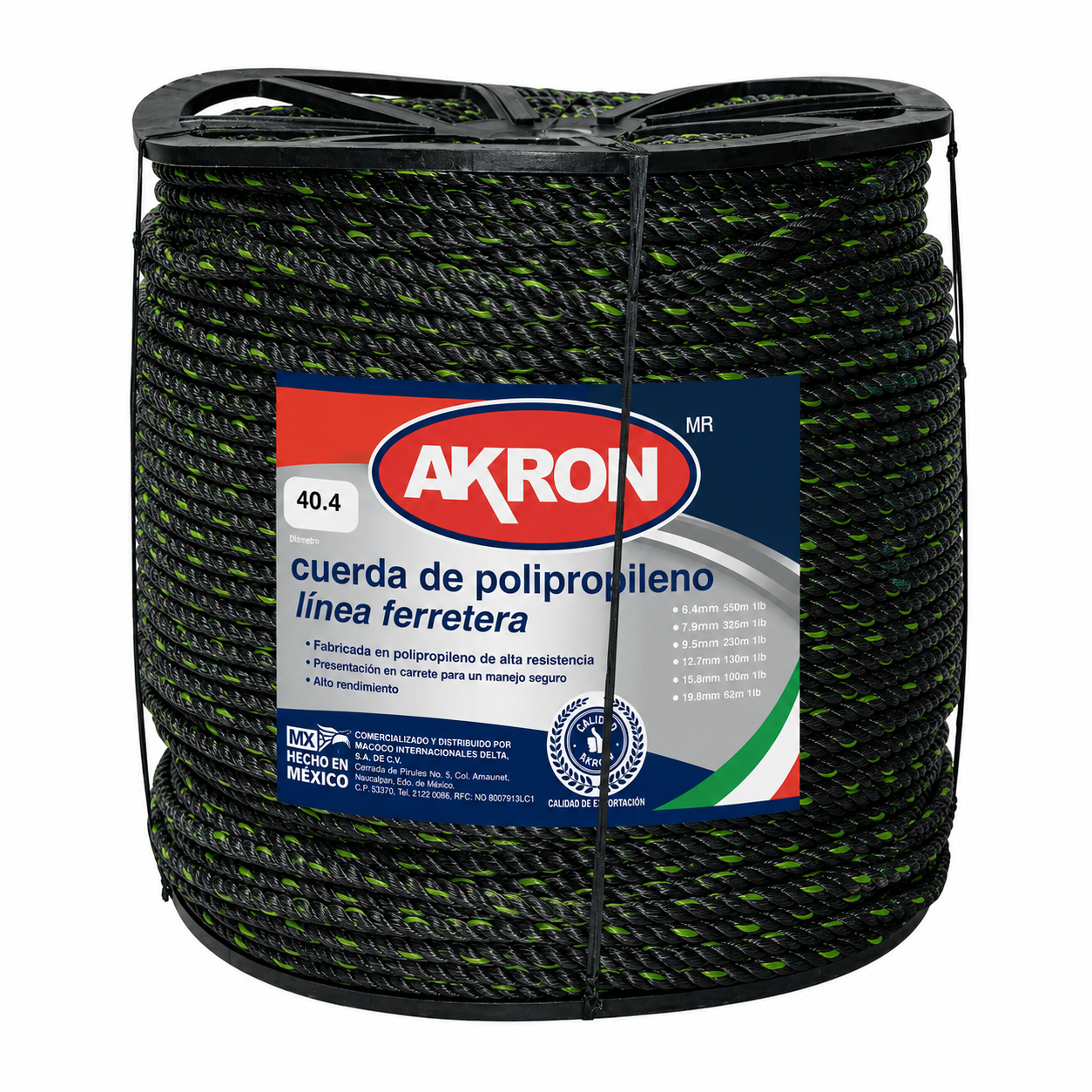 Cuerda de Propileno Akron 44-60FE | Línea Ferretera | 13mm | 1/2"
