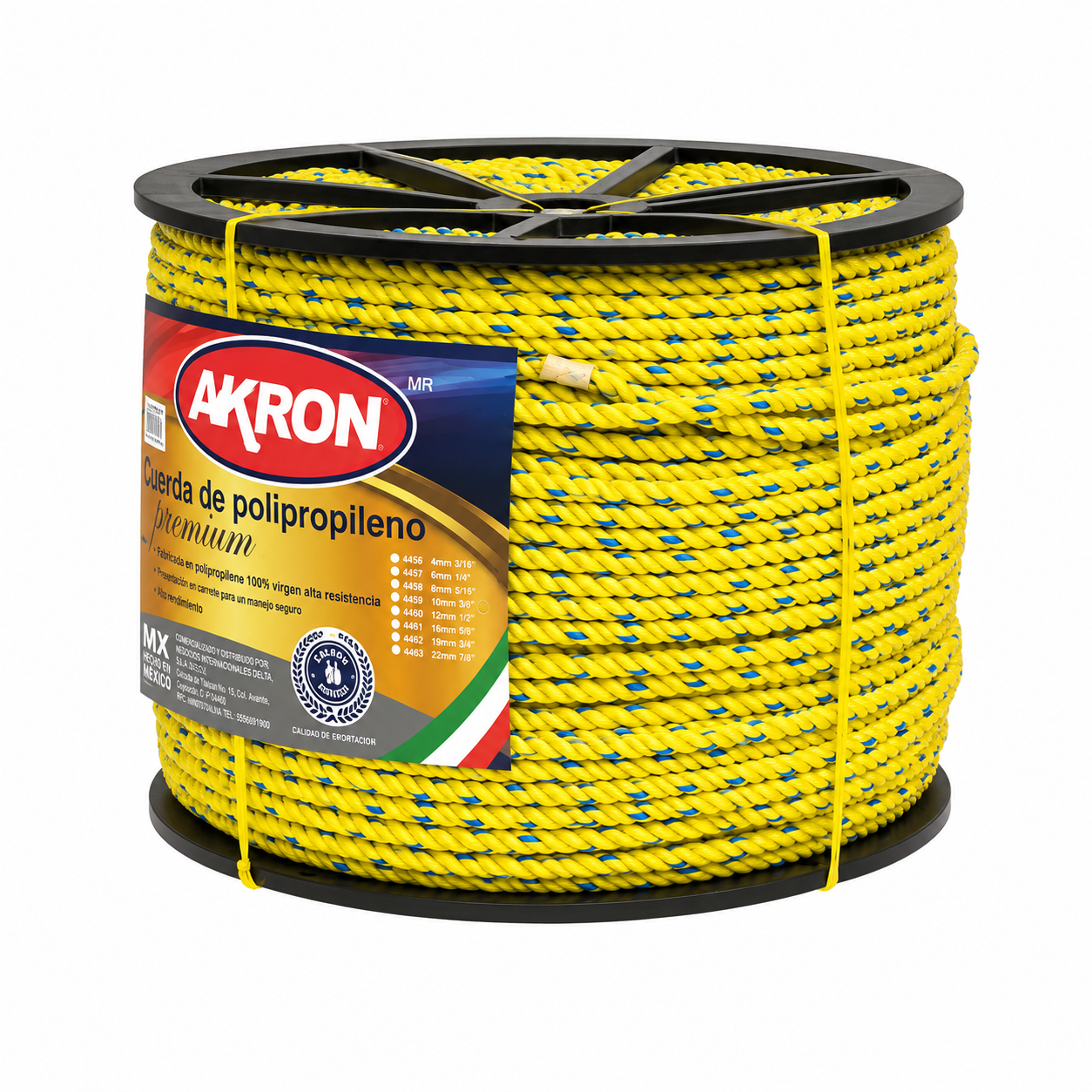 Cuerda de Polipropileno Premium Akron 44-60 |  100% Virgen | 13mm | 1/2"