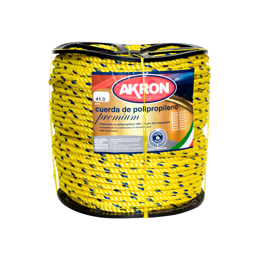 Cuerda de Polipropileno Premium  Akron 44-61 | 100% Virgen | 16mm | 5/8"