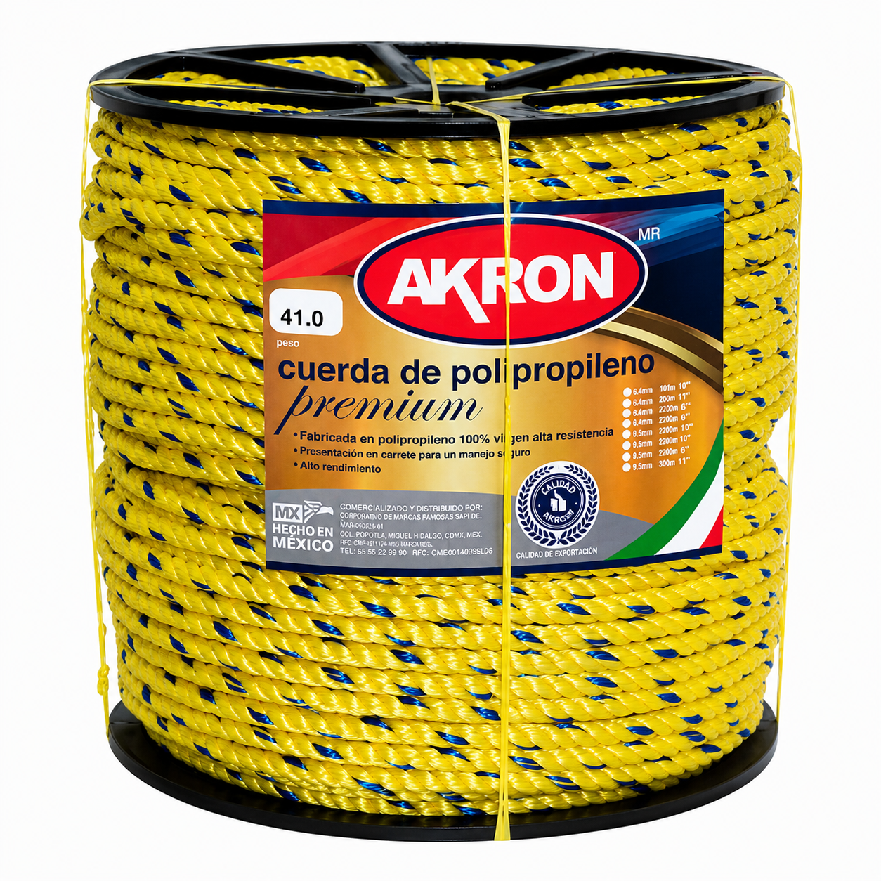 Cuerda de Polipropileno Premium  Akron 44-61 | 100% Virgen | 16mm | 5/8"