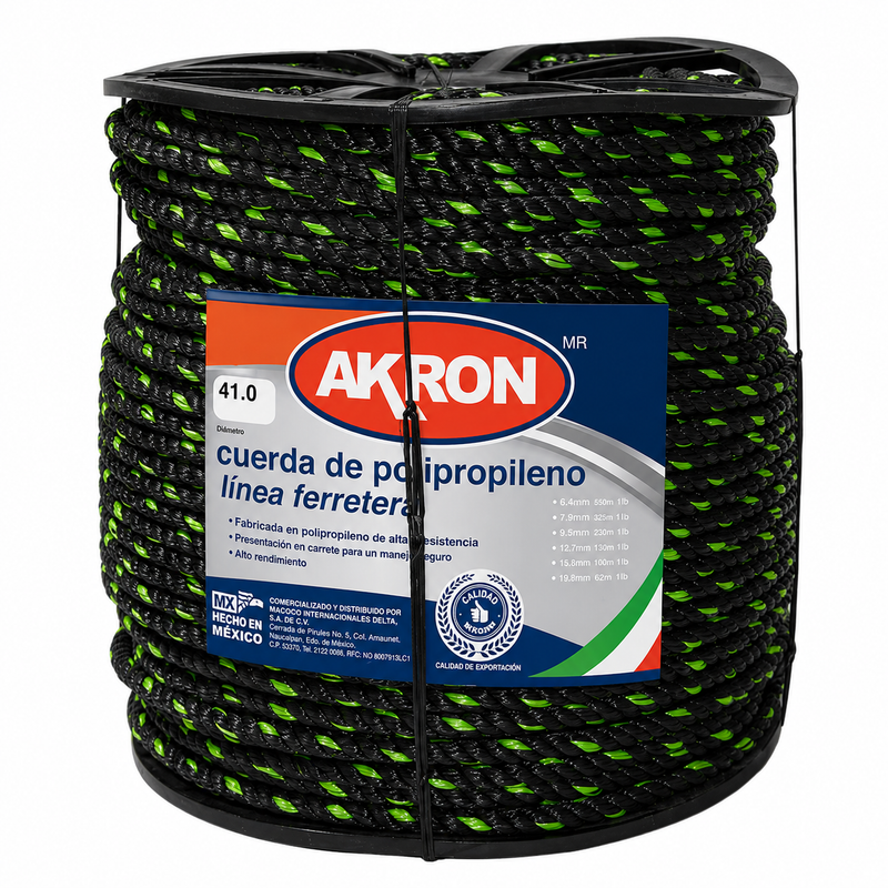 Cuerda de Polipropileno Akron 44-61FE |  Línea Ferretera | 16mm | 5/8"
