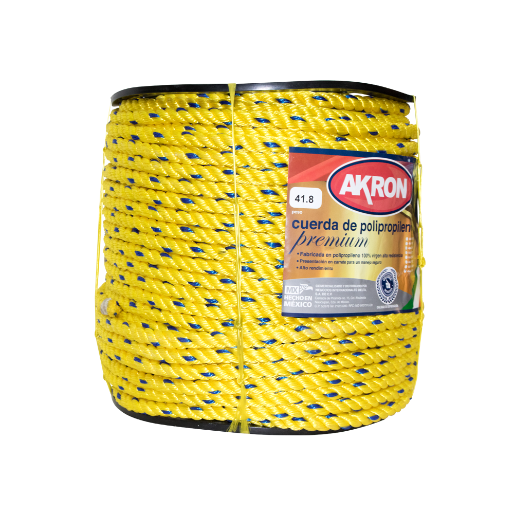 Cuerda de Polipropileno Premium Akron 44-62 | 100% Virgen| 19mm | 3/4"