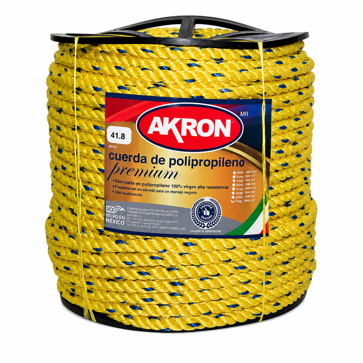 Cuerda de Polipropileno Premium Akron 44-62 | 100% Virgen| 19mm | 3/4"