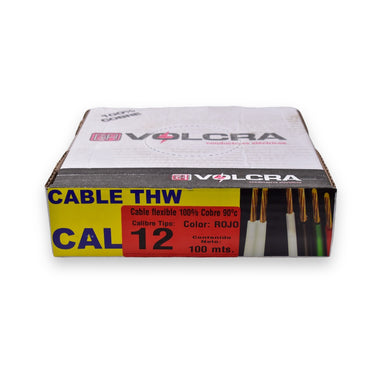 Cable THW, Calibre 12, 100% Cobre - Negro
