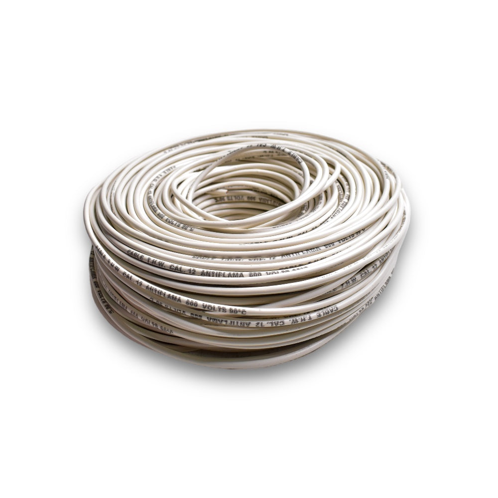 Cable de Cobre Akron 52-12B | Calibre 12 | 90 m | Blanco