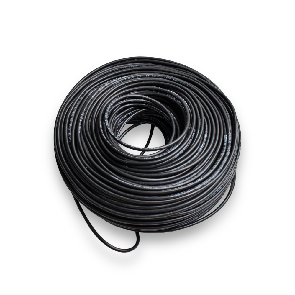 Cable de Cobre Akron 52-12N | Calibre 12 |  90 m | Negro