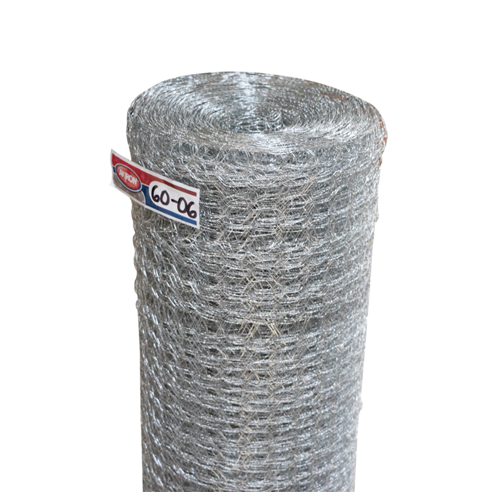 Malla Hexagonal Akron 60-06 | Alto 1.50m | Largo 45m | Abertura 25mm | Calibre 22