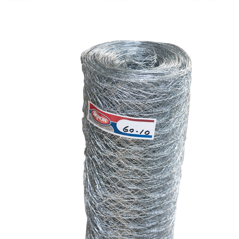 Malla Hexagonal Reforzada Akron 60-10R | Alto 1.50m | Largo 45m | Abertura 50mm | Calibre 20