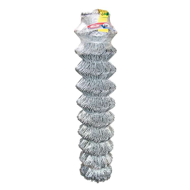 Malla Ciclónica Galvanizada 63mm, 1.00 a 2.00 mts, Rollo 20 mts, Calibre 12.5 - 1.25 mts