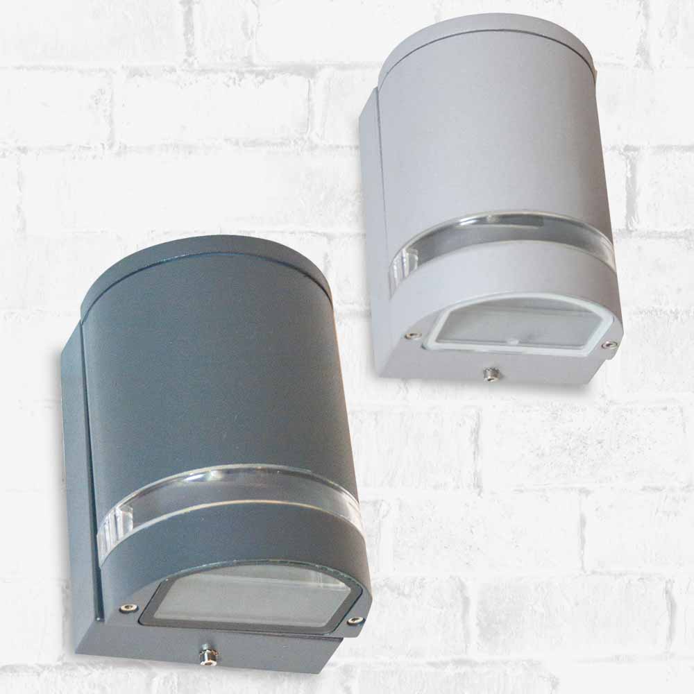 Aplique de Pared Exterior 1x GU10 - Gris silver