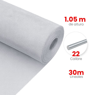Malla Mosquitera Galvanizada Akron 62-29R | Medida 1.05x10m | Calibre 22