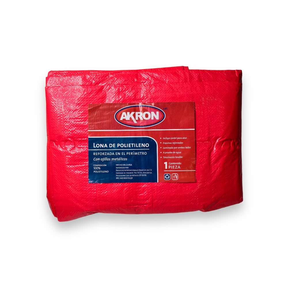 Lona Roja Varias Medias 3.04 a 12.19 mts - 5.48 x 6.09 mts