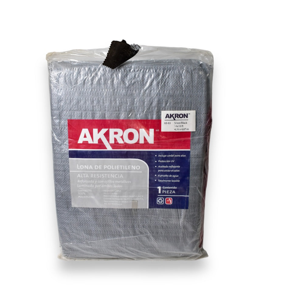 Lona Plateada Uso Rudo Akron 4.26 x 4.87 mts