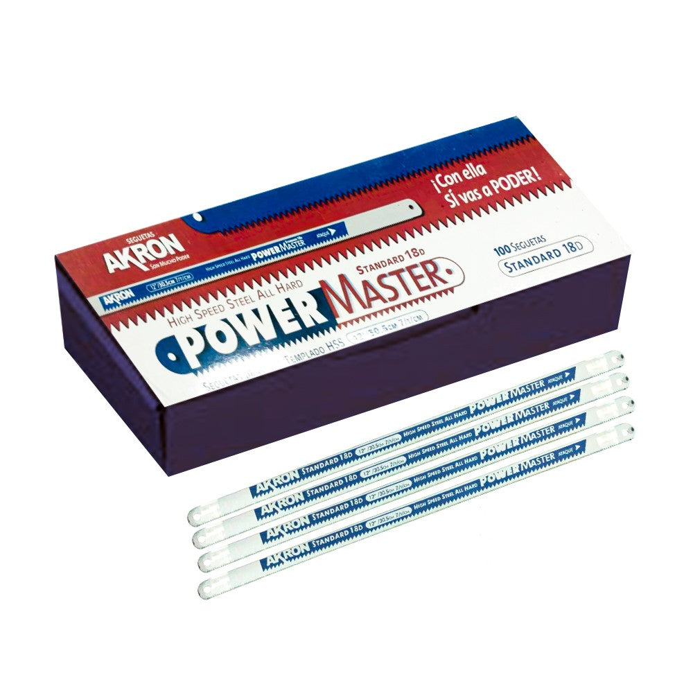 Segueta Akron 77-02 | Azul | 18 Dientes  (Grueso) | Estandar