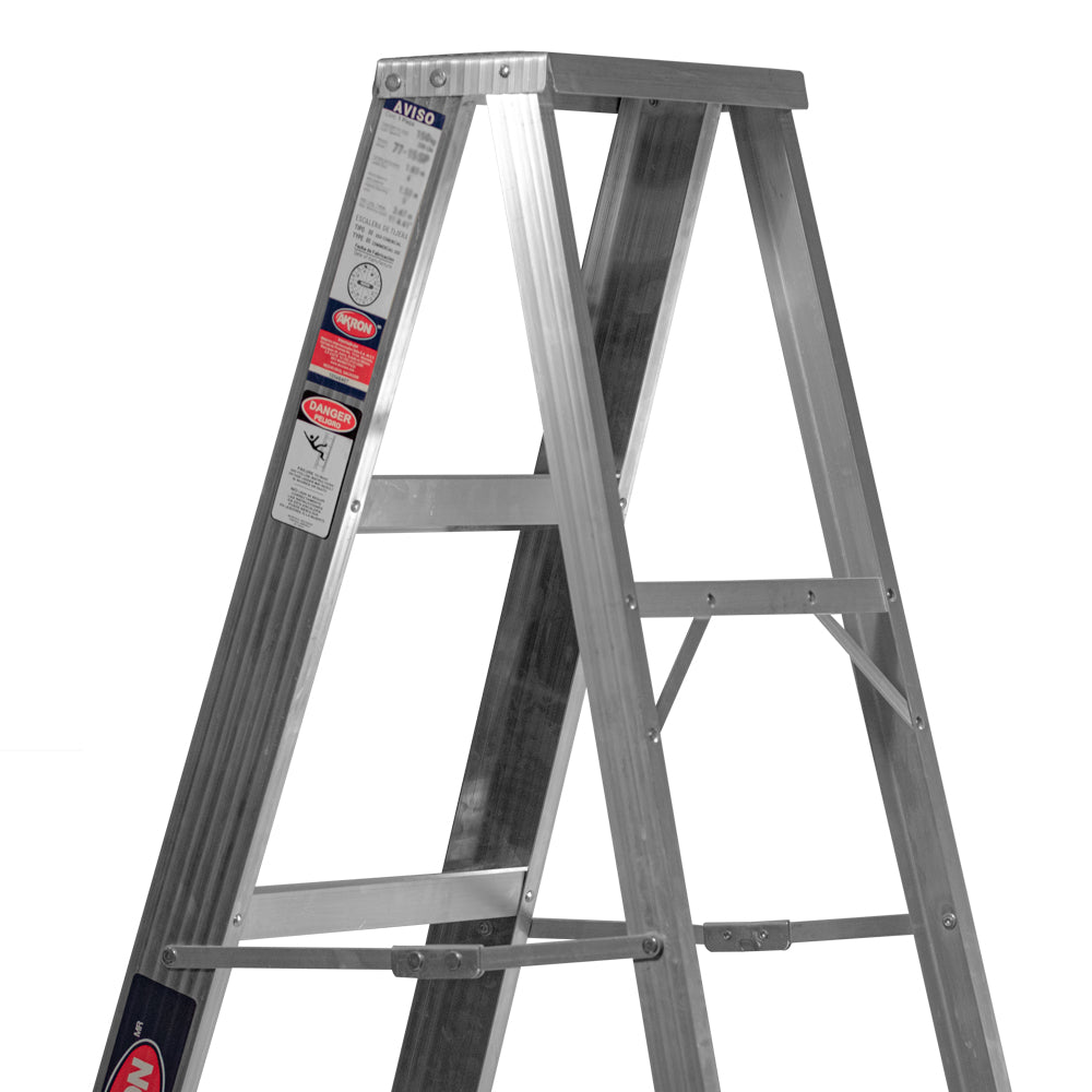 Escalera de Tijera 77-14SP | De Aluminio | Altura 1.44m | 4 Peldaños | Uso Comercial (Tipo III)