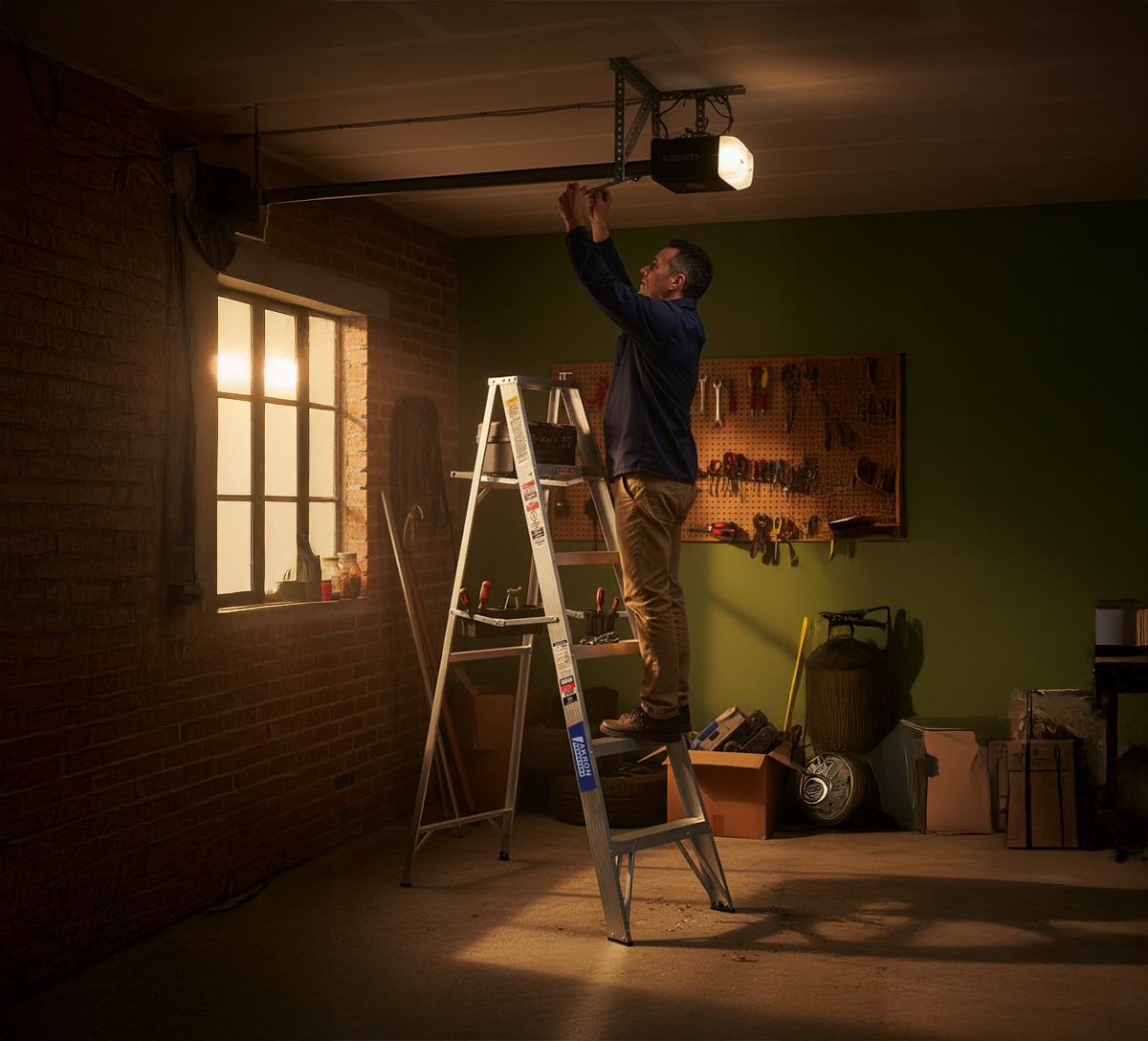 Escalera de Tijera Akron 77-15 | De Aluminio | Altura 1.73m | 5 Peldaños | Uso Comercial (Tipo III) con Porta Cubeta de Plástico