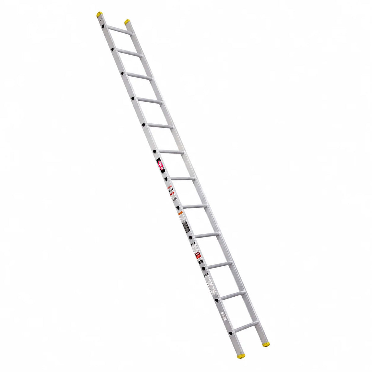 Escalera Recta Akron 77-17 | De Aluminio | Tubular | 3.66m | 12 Escalones | Uso Comercial | Tipo lll | Capacidad De Carga 150kg