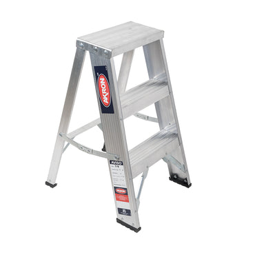 Taburete Plegable Akron 77-18 | De Aluminio | Altura 0.61m | 2 Peldaños | Uso Comercial (Tipo III)