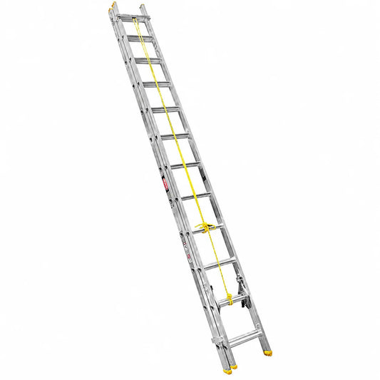 Escalera De Extensión Akron 77-317 | De Aluminio | Tubular | 3.66m a 6.40m | 24 Escalones | Uso Profesional | Tipo ll | Capacidad De Carga 175kg