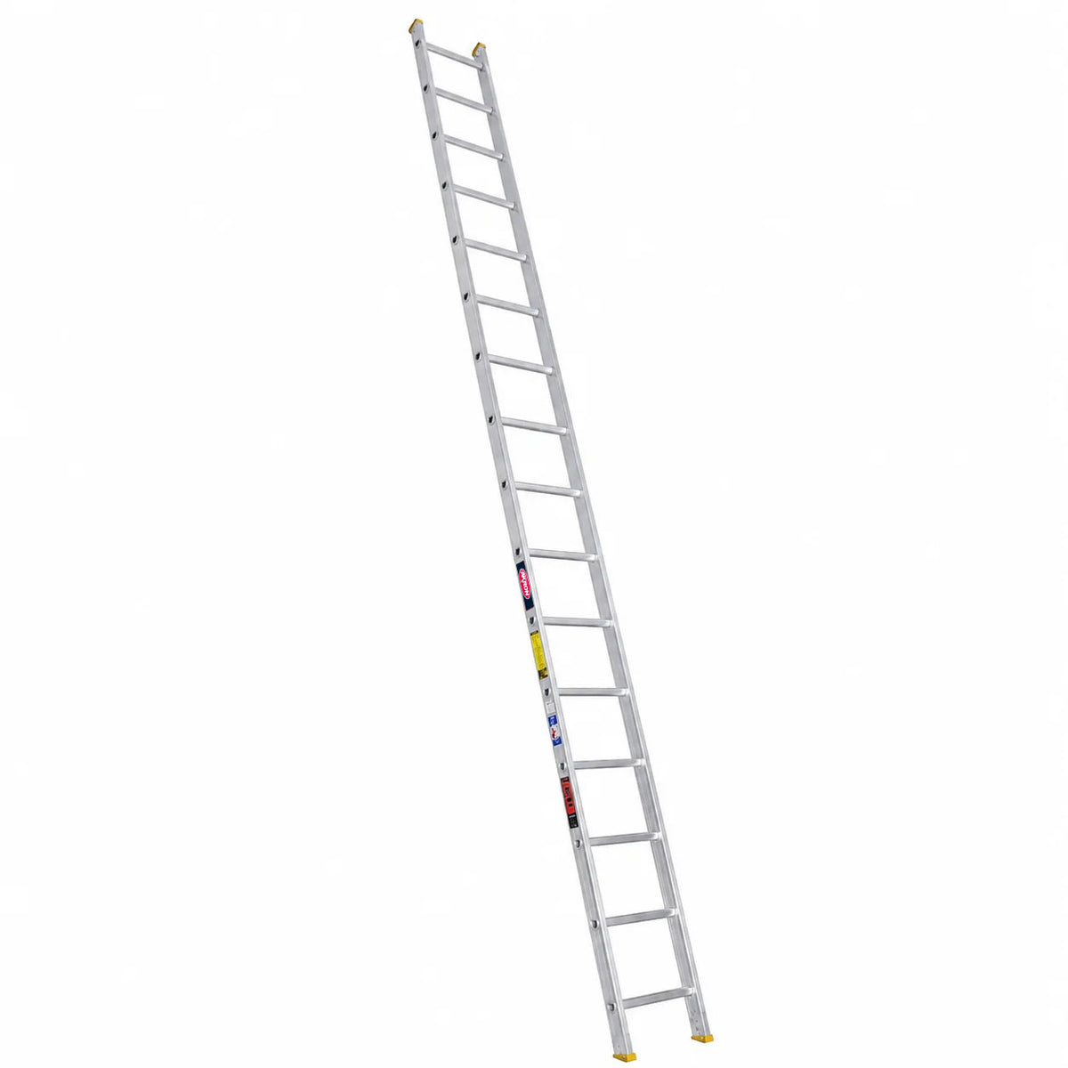 Escalera Recta Akron 77-76 | De Aluminio | Tubular | 4.88m | 16 Escalones | Uso Prefesional | Tipo ll | Capacidad De Carga 175kg