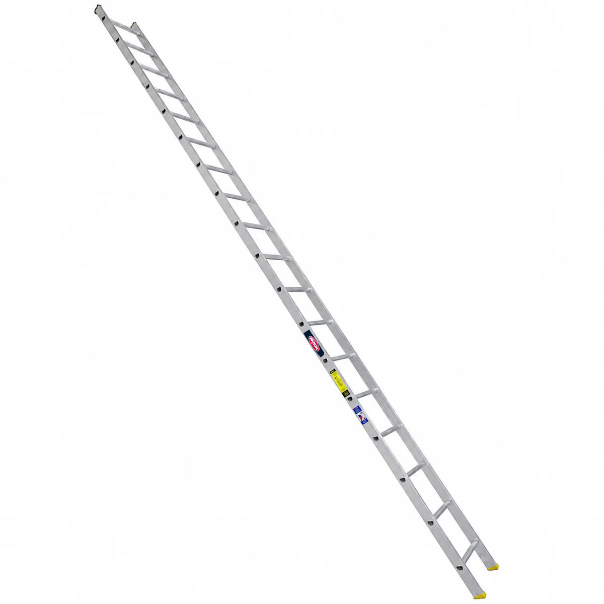 Escalera recta Akron 77-77 | De Aluminio | Tubular | 5.50m | 18 Escalones | Uso Profesional | Tipo ll | Capacidad De Carga 175kg