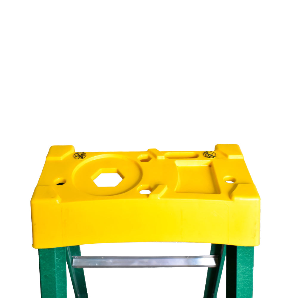 Escalera de Tijera Akron 77-87 | De Fibra de Vidrio | Altura 1.15m | 3 Peldaños | Uso Profesional (Tipo II)